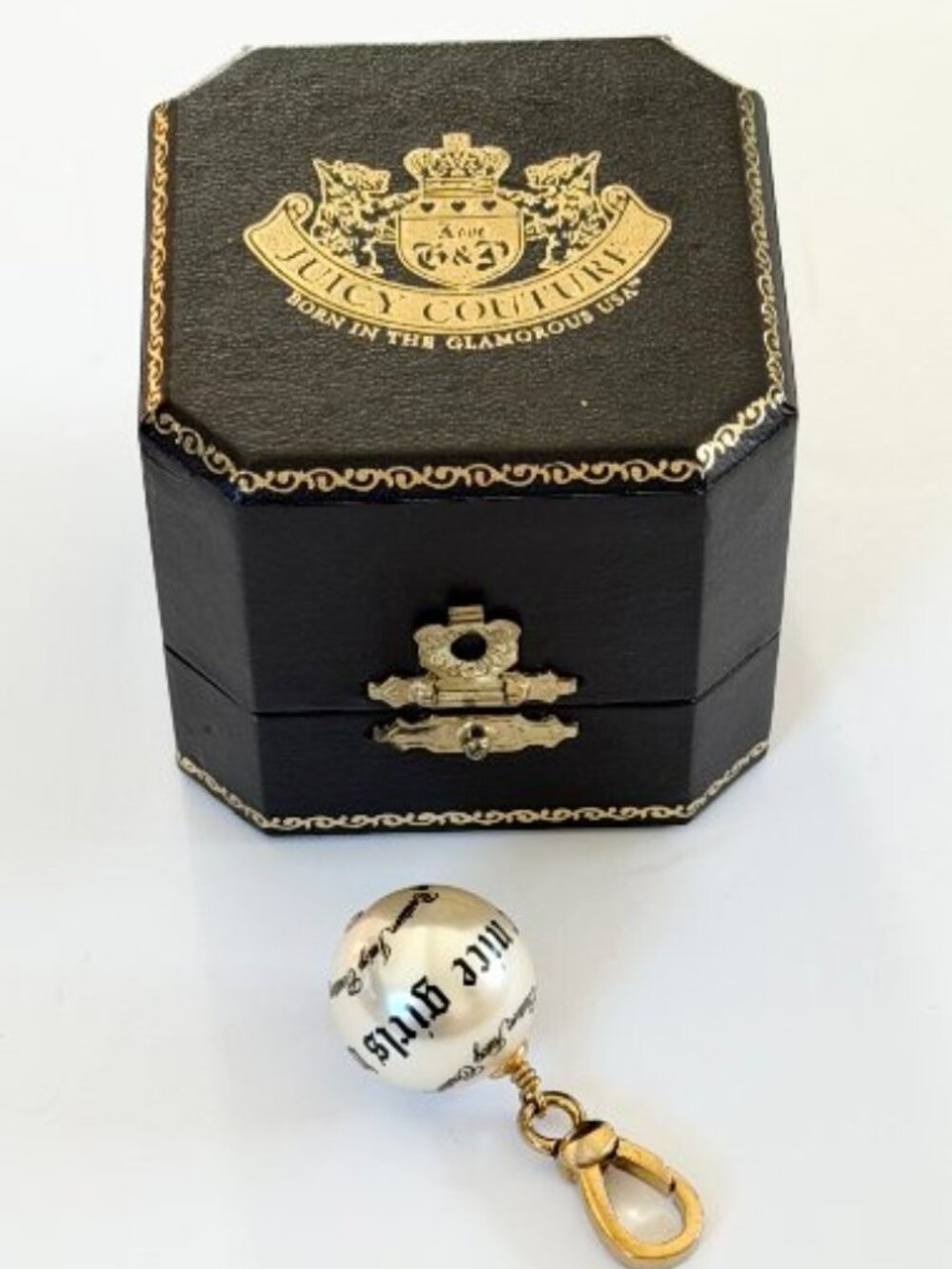 Vintage Juicy Couture Juicy Girls Pearl Charm Bracelet